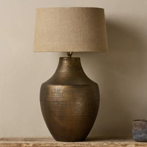 Nkuku Tanda Etched Statement Table Lamp Extra Large